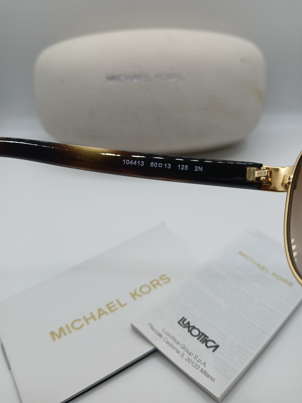 Michael Kors Astrid III 5015 104413  Gold Brown Havana Gradient Sunglasses/USED - Picture 4 of 6